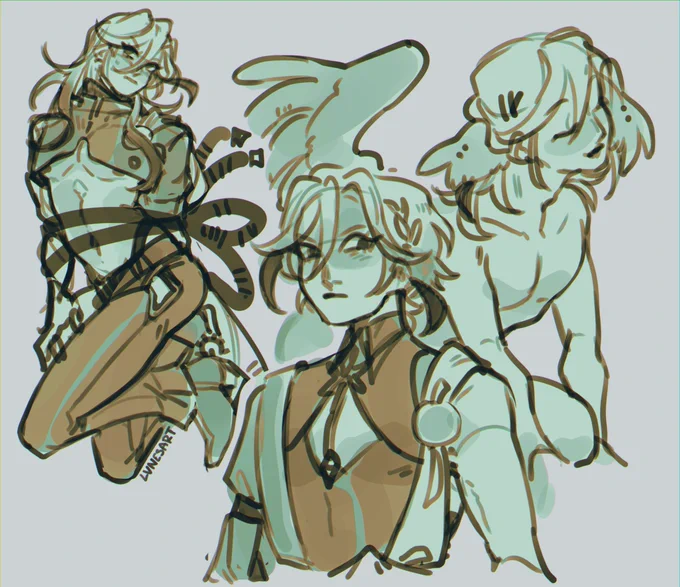 kaveh in hsr men clothes idk im distraught#genshinimpact 