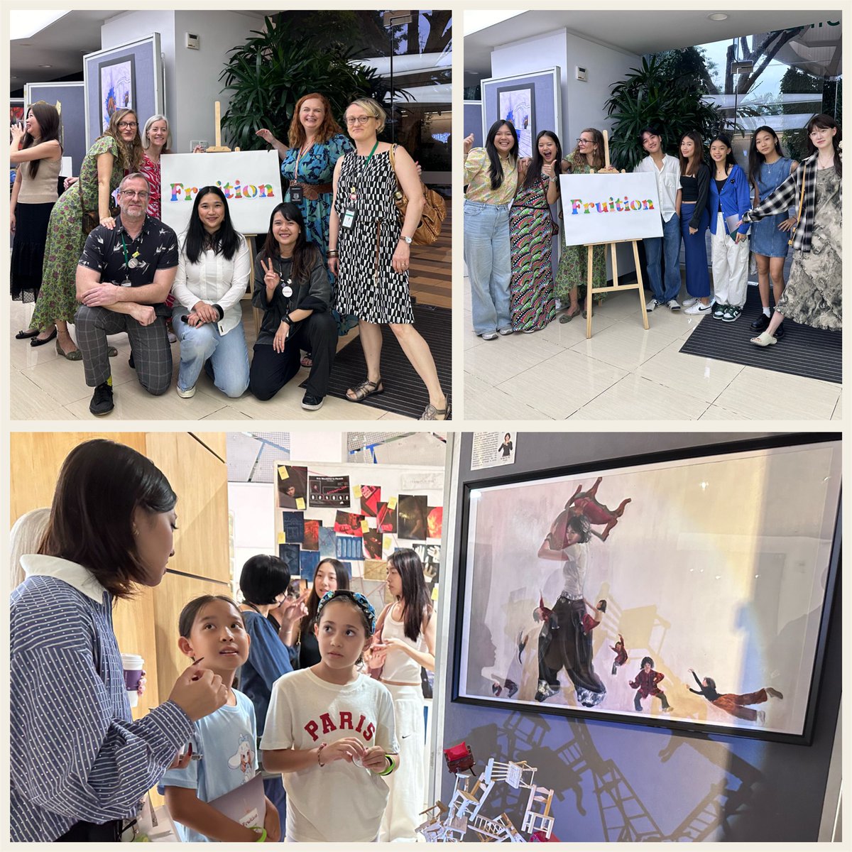 “Fruition” Private view was a lovely evening. The exhibition will be in the foyer until 6th June. Don’t miss your chance to see the amazing student artwork #weareGIS