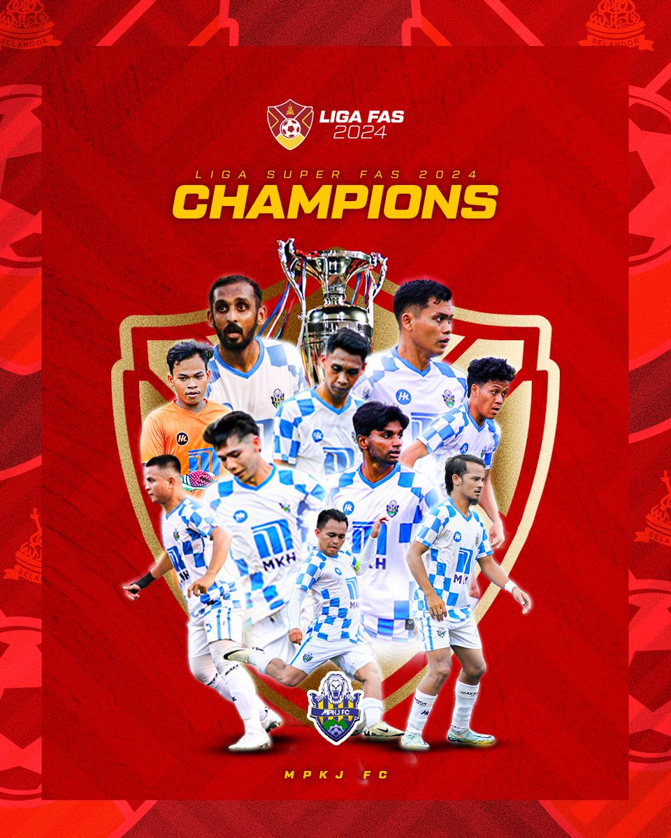 FASelangorMY's tweet photo. TAHNIAH MPKJ FC ! 🏆

Saingan penuh dramatik menyaksikan MPKJ FC muncul juara Liga Super FAS 2024! MPKJ FC dan NPNG FC secara rasmi layak ke saingan Selangor Champions League (SCL) 2024. Tahniah diucapkan kepada kedua-dua pasukan.

#LigaFAS2024
#FASelangorMY
#CraftingChampions https://t.co/LBE7tBgHQs