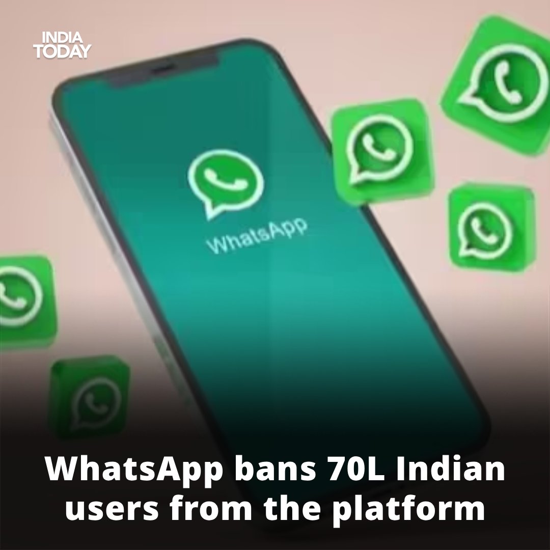 IndiaToday's tweet photo. WhatsApp has banned 71 lakh Indian users in April 2024 for violating platform rules and policies. The company assures continued action against accounts breaching its terms to maintain a safe user environment.
Read more: https://t.co/qEYvMxc6XY
#Whatsapp #IndianUsers #Technology #ITCard
