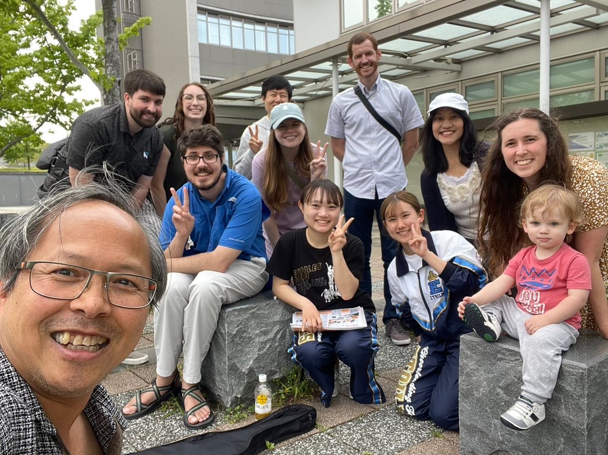 DerekT07's tweet photo. We also went prayer walking on the campus of Kyushu University, again trying to strike up conversations with students. Then we had dinner with some of the Fukuoka team, and heard wonderful stories of how the Lord has brought them here and what they've seen him doing! https://t.co/C9QFl4fR6d