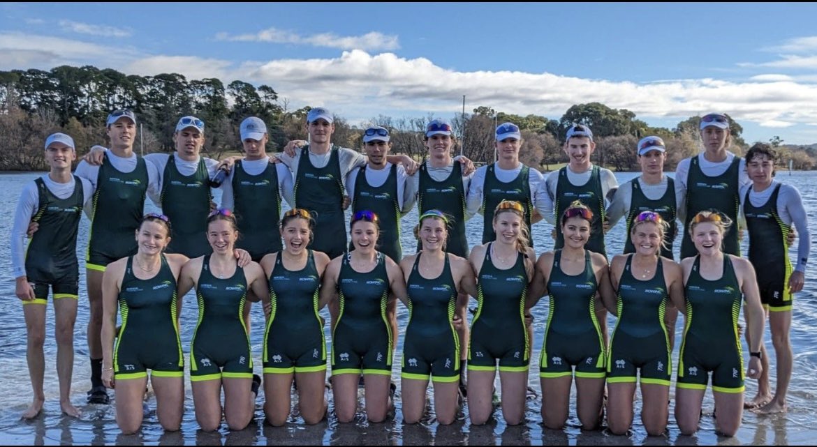 AstridgeDaniel's tweet photo. Great week in chilly Canberra with the @RowingAust U21 team as the sport scientist for their training camp and Trans-Tasman regatta against NZ! It was a brilliant experience to work with such a great group of coaches and athletes, with a clean sweep of wins in the finals 💪🏻🟢🟡 https://t.co/mZuAnGxKkW