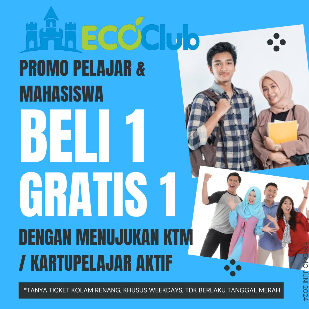 ecoclubCGCM's tweet photo. Promo JUNI 2024 @ecoclubCGCM
.
#promo #promojuni #promojuni2024 #EcoClub #ecoclubcitragardencitymalang #kolamrenang #kolamrenangdimalang #kolamrenanganak #kolamrenanginfinitymalang #ecoclubkolamrenang #ecoclubgym #kolamrenangecoclub #sportcenter #ecoclubsportcenter #ciputra https://t.co/Bu3EmsMA9S