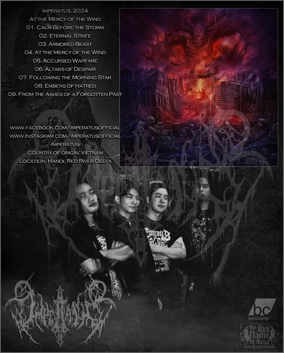 313Blasfemia's tweet photo. Imperatus. 2024 / At the Mercy of the Wind
https://t.co/2oEFta5Ji0
#BlackMetal #BlackMetalRaw #BlackMetalBlasphemy #BlackMetalSatanism #blackdeathmetal #deathmetal #extrememetal #metal #metalmusic #BrutalDeathMetal #blasfemia313 #TheBlackFlameOfMetal https://t.co/R4qZHuUbae
