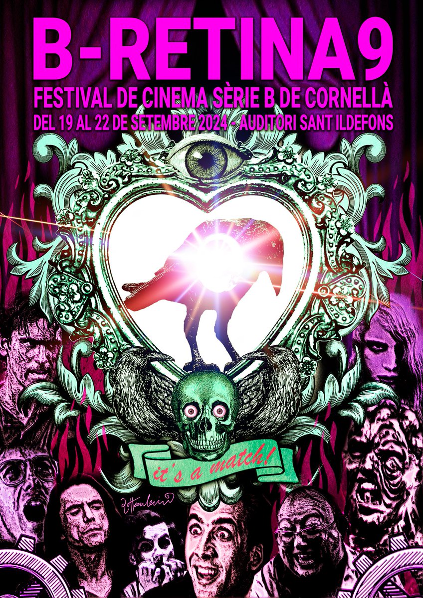 Festival B-Retina (@bretinafestival) on Twitter photo Aquí lo tenéis: CARTEL OFICIAL DEL #BRETINA9
Una obra del gran <a href="/danirottenbrain/">DANIEL ROTTENBRAIN</a> , quien ha "mashupeado" con su sello personal algunos de los innumerables personajes que han pasado por nuestro festival creando una oda al leitmotiv de este año "IT'S A MATCH!"
¿Es o no una pasada? Aquí lo tenéis: CARTEL OFICIAL DEL #BRETINA9
Una obra del gran <a href="/danirottenbrain/">DANIEL ROTTENBRAIN</a> , quien ha "mashupeado" con su sello personal algunos de los innumerables personajes que han pasado por nuestro festival creando una oda al leitmotiv de este año "IT'S A MATCH!"
¿Es o no una pasada?