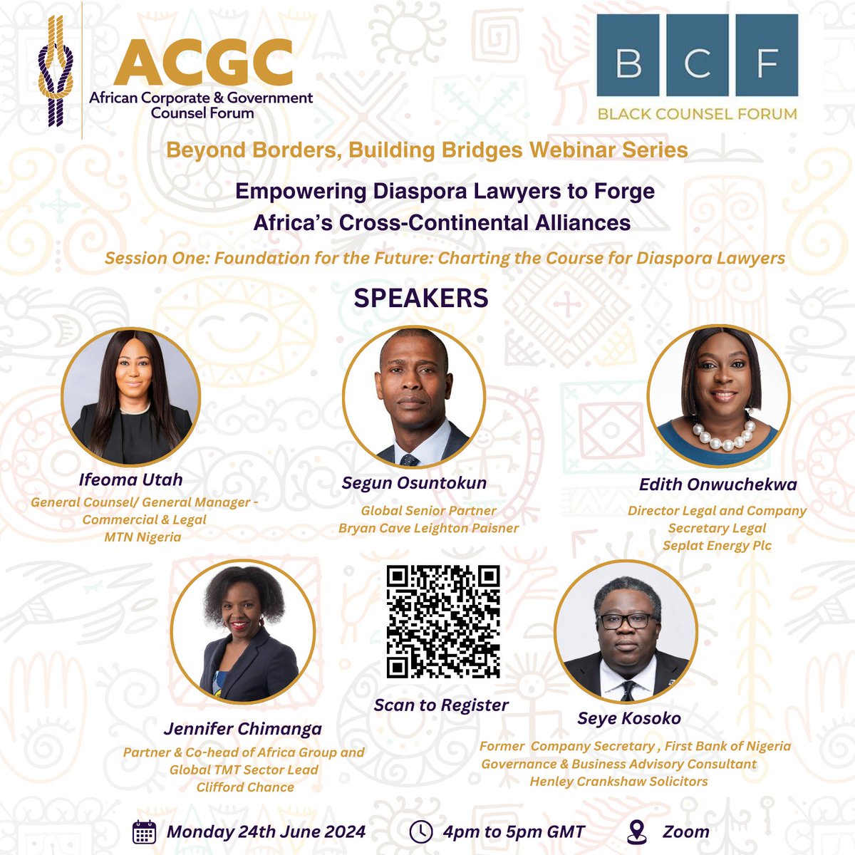 african_inhouse's tweet photo. In partnership with @blackcounselBCF , ACGC is thrilled to present a groundbreaking webinar series designed to empower African lawyers in the diaspora.

Date: Monday 24th July, 2024
Time: 4pm - 5pm (GMT)

Register at: https://t.co/GWnLUtPkPS

#Webinar #BCF #ACGC https://t.co/BNacCxUeXo