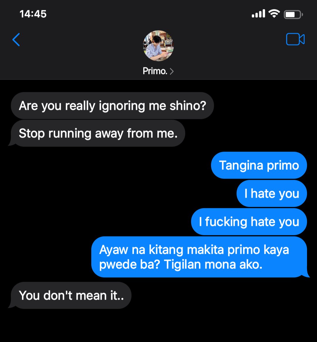 Mean it. 

— #sunsun few tweets au where in 
Shino finally decided to heal and end things between him and his best friend primo. 

Will he able to do that?