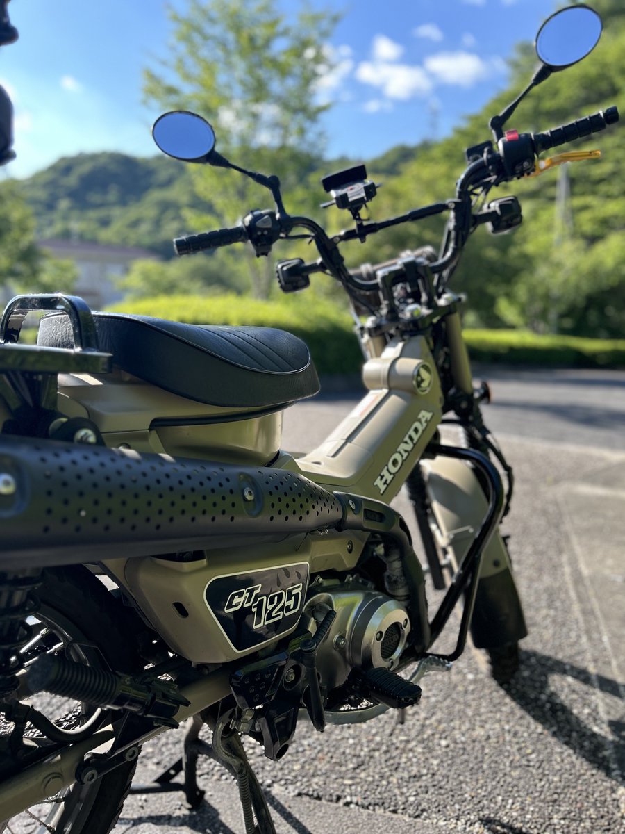 最近は、病気で体調が悪く
天気が良くても乗れなかったカブですが
　乗りたい気持ち優先で、ツーキングしました　やはり車と違って気分転換に
なりますねー♪