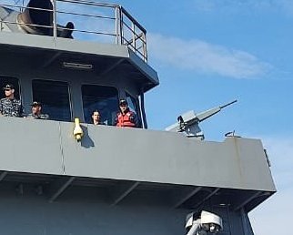 D__Mitch's tweet photo. Reutech SeaRogue 12.7mm RWS on Gowind OPV of #ArgentineNavy? Very interesting! https://t.co/oGcq40I0Vr