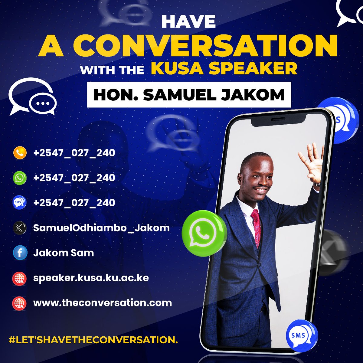 When the seventh sun sets in the cycle of renewal, the silent scribe shall ascend, cloaked in the mantle of comrades' will, to walk the ancient halls of governance. This is the time to have the CONVERSATION on the type of  leadership we envy for the Kenyatta University.