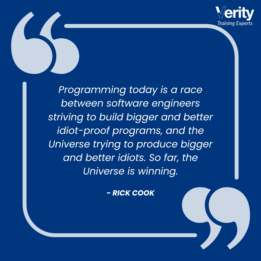 verity_software's tweet image. Reminds us of the value of diligent testing given the increasing complexity of software.

Can you relate to this quote as a programmer or someone working with technology? Share your thoughts and experiences in the comments! 📝

#ProgrammerHumor #CodeLife #TechStruggles