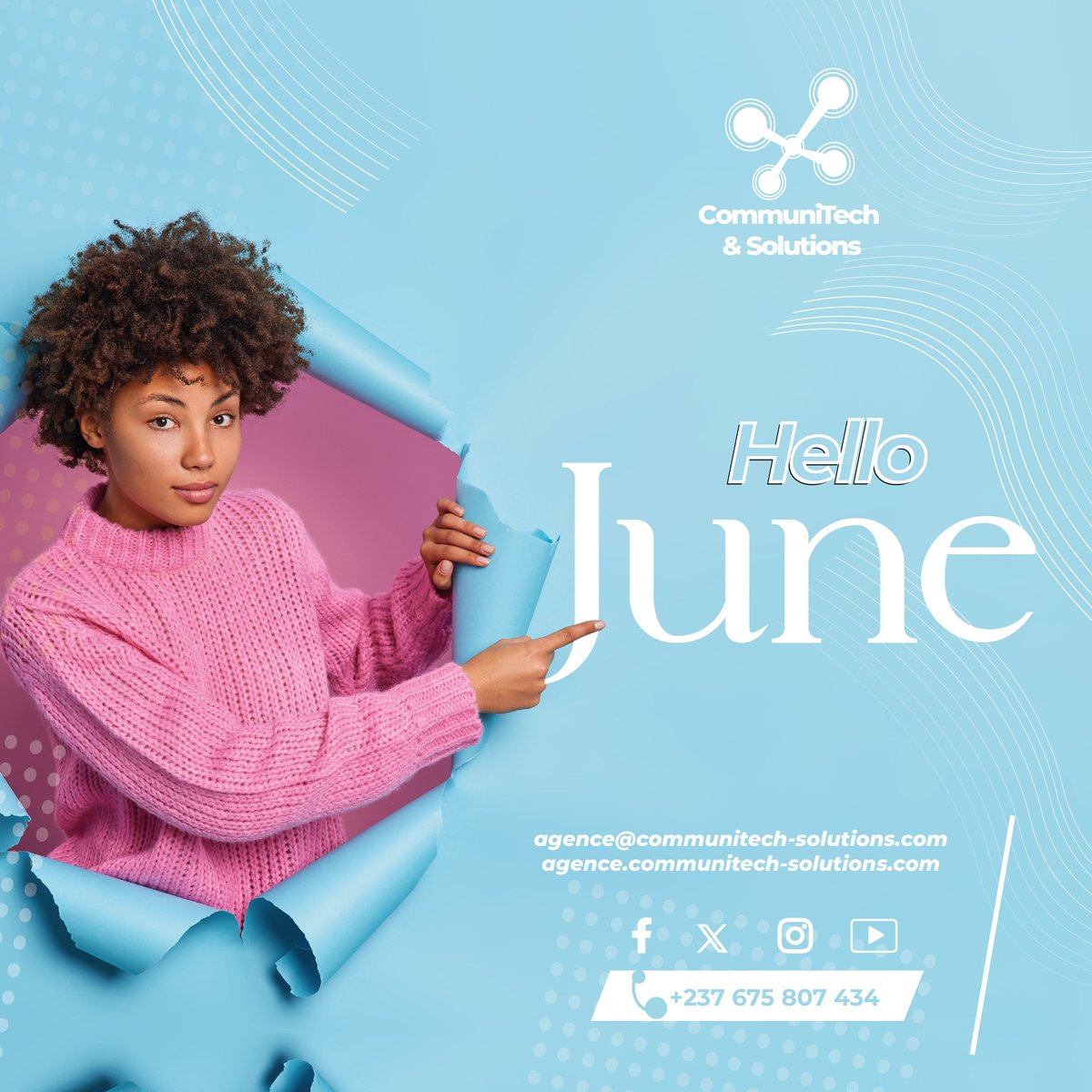 CommuniTechS's tweet photo. 🌞 Hello June ! 🌞

Bon mois de juin ! Nous sommes prêts à embrasser ce nouveau mois avec enthousiasme et créativité.

✨ Qu'attendez vous avec impatience ce mois-ci ? Partagez vos projets et vos objectifs avec nous ! ✨

#HelloJune  #CTSagency #teamblackandyellow⚫🟡 https://t.co/6fzNZyYiU4