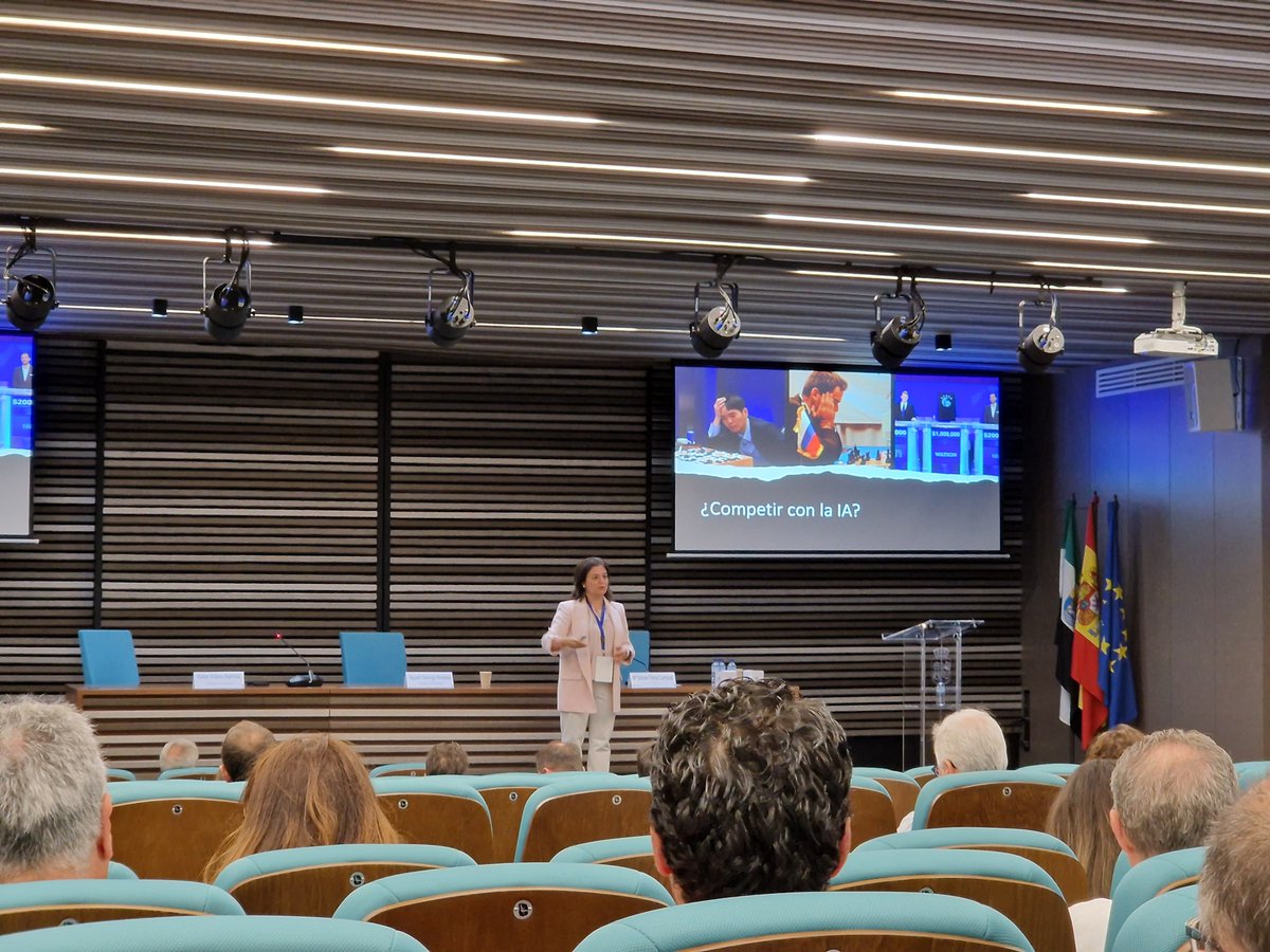 computaex's tweet photo. Conferencia Plenaria de #CongresoEBEN 2024: "Retos éticos y regulatorios de la Inteligencia Artificial" a cargo de Idoia Salazar @Idoiasalazar, Fundadora y Presidenta del Observatorio del Impacto Social y Ético de la Inteligencia Artificial (@odise_ia). @OEticaUEX https://t.co/ChtPA733VG