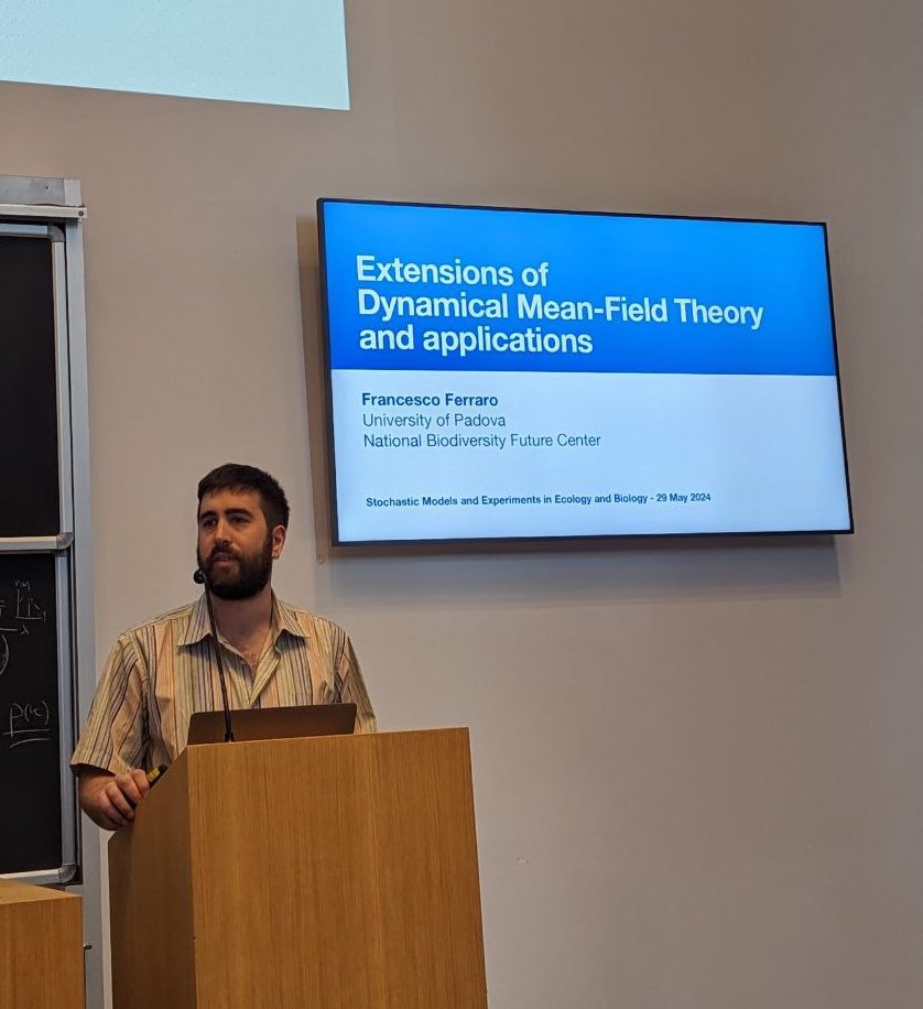 frerraro's tweet image. 🦅🦠👨💻 Had an amazing time at “Stochastic Models and Experiments in Ecology and Biology 2024”! Thankful to organisers for allowing experts from Theoretical Ecology and Microbiology to meet and exchange ideas. Check also our work in physics&ecology here: scholar.google.com/citations?user…