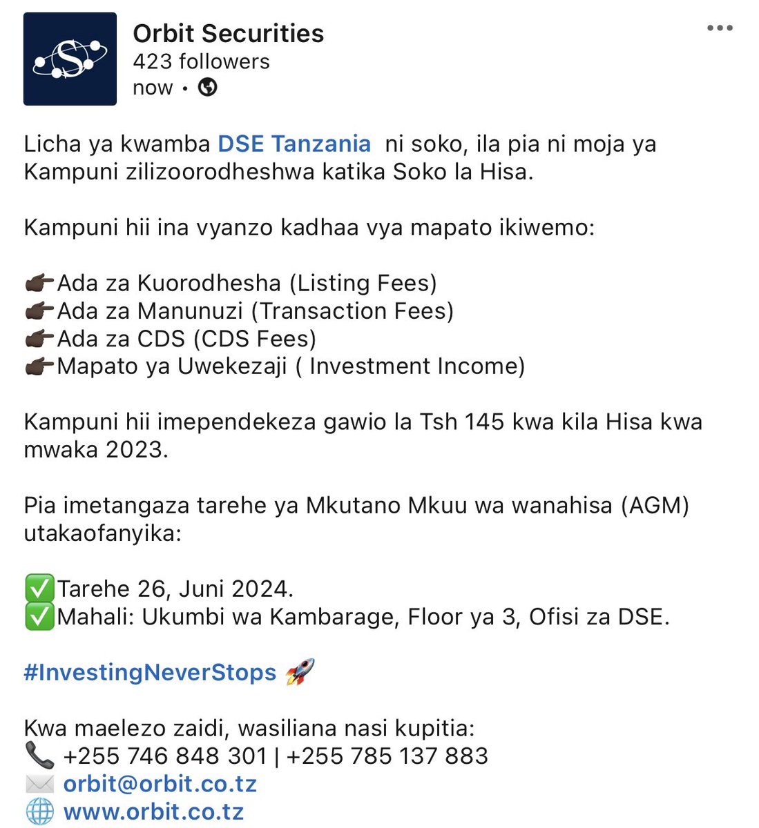 Orbit Securities Co. Ltd tweet media