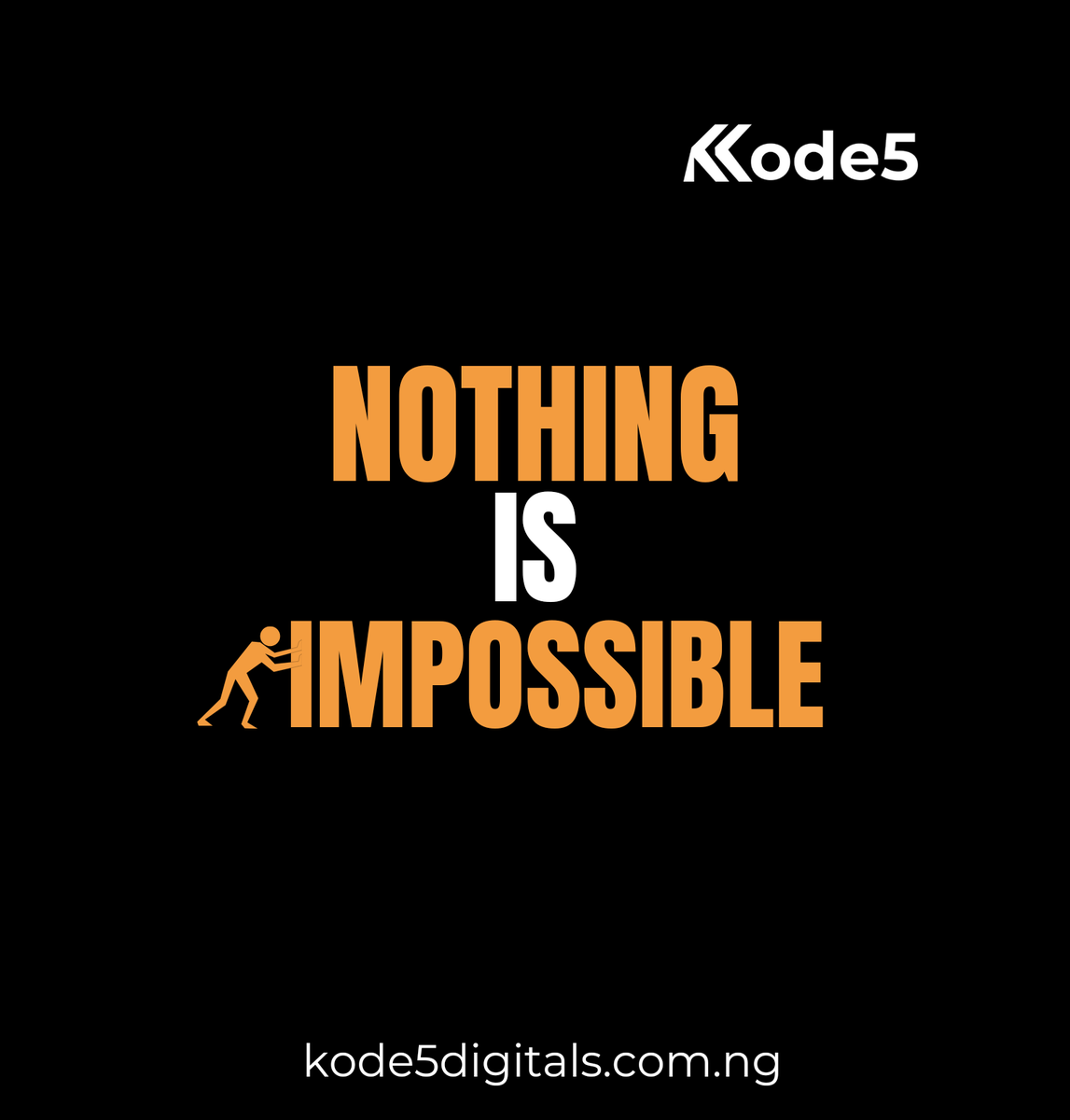 Kode5digital's tweet photo. The impossible is often the untried. Take the first step and make the impossible possible! 

#NothingIsImpossible #TakeTheLeap #kode5 https://t.co/eOlXSfc5k5
