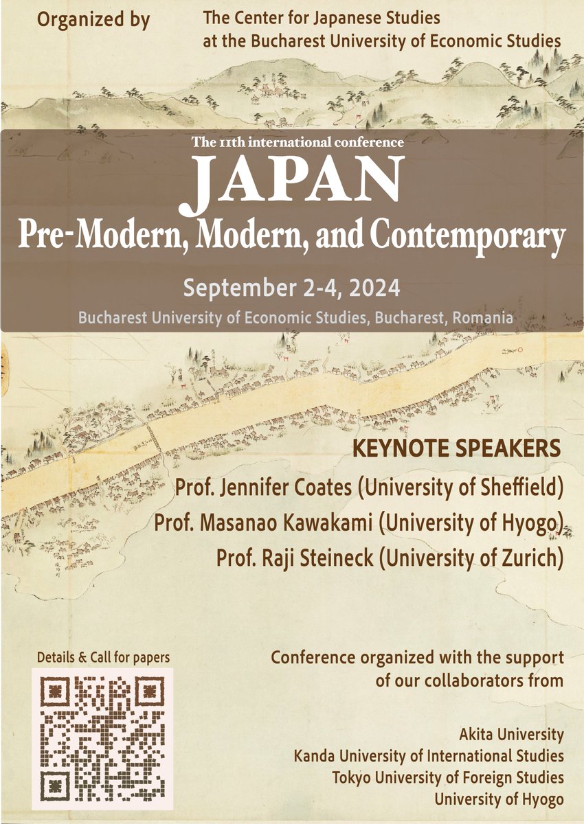 Join us in Bucharest (or online) this September (2-4) for the 11th international conference "Japan: Pre-Modern, Modern, and Contemporary."
Abstract submission deadline: June 16
Details at: ucdcjstudiesconf.wordpress.com