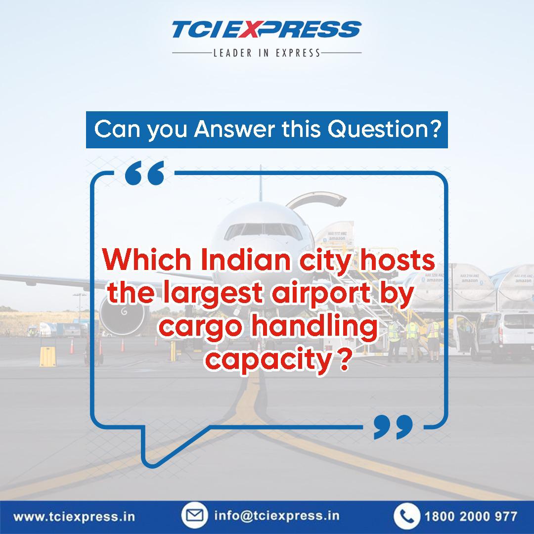 TCIExpressLtd's tweet image. Let&apos;s put your logistics knowledge to the test!  Can you answer this question?
Which Indian city hosts the largest airport by cargo handling capacity?
Comment your answer below! #LogisticsQuiz #IndiaLogistics