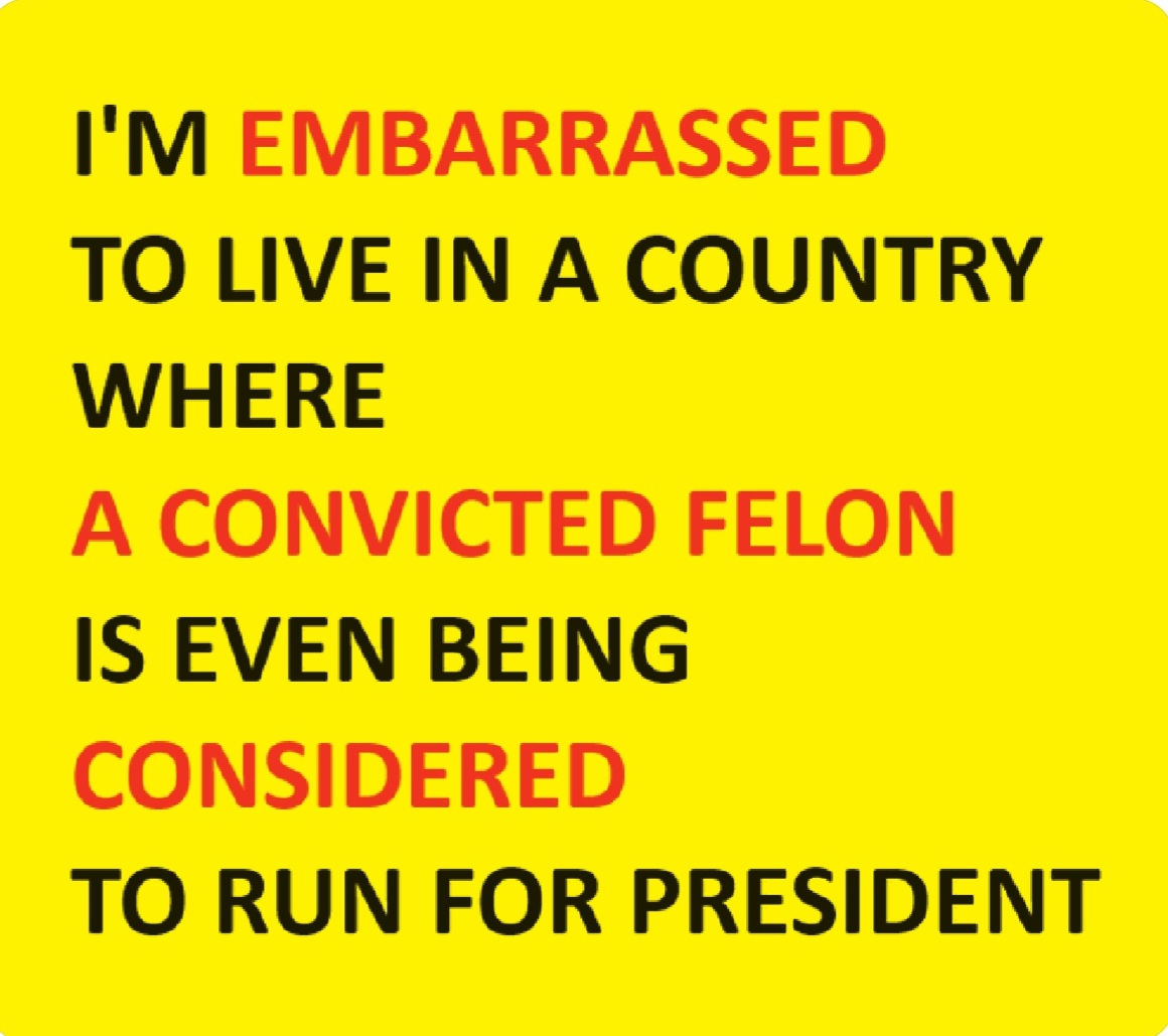 A felon can't vote in most states, but he/she can become President of the United States. WTF? #ConvictedFelonTrump