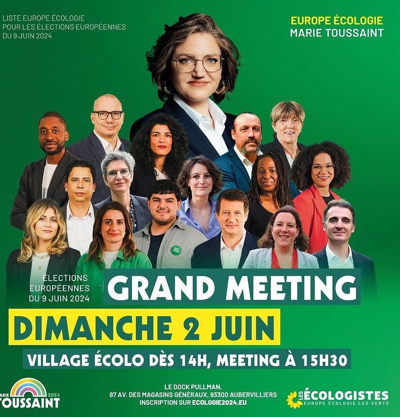 Le 9 juin, un seul vote utile pour faire entendre la voix du climat et de la justice sociale : la liste de marie Toussaint. 🍀

Ne laissons pas l’Europe aux mains de tiktokeurs facistes.

Face à la peste brune, l’écologie est la meilleure défense ! 

Faisons le choix du Pacte
