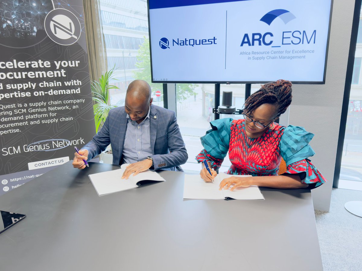 ARC_ESM's tweet photo. Congratulations to @ARC_ESM and @NatquestL Scotland on this strategic partnership.
Through this partnership, members of the ARC_ESM #ExpertPool will have the opportunity to access consultancies with companies in Europe and the Emirates.
#SupplyChain #StrategicPartnerships https://t.co/vtFgjc1otC