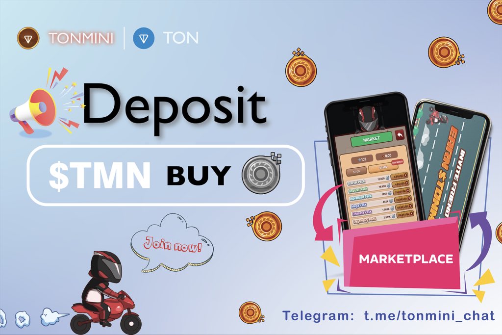 TONMINI_X's tweet photo. Hurry up! Load $TMN into the game now to get thousands of advantages, breakthrough on every road with $Tmoto!

Instruct:

1. Access your Onus wallet.
2. Transfer TMN onchain to Ton network on Telegram wallet.
3. Connect your wallet to the Game and start your journey of conquest! https://t.co/YRIjV6dhah