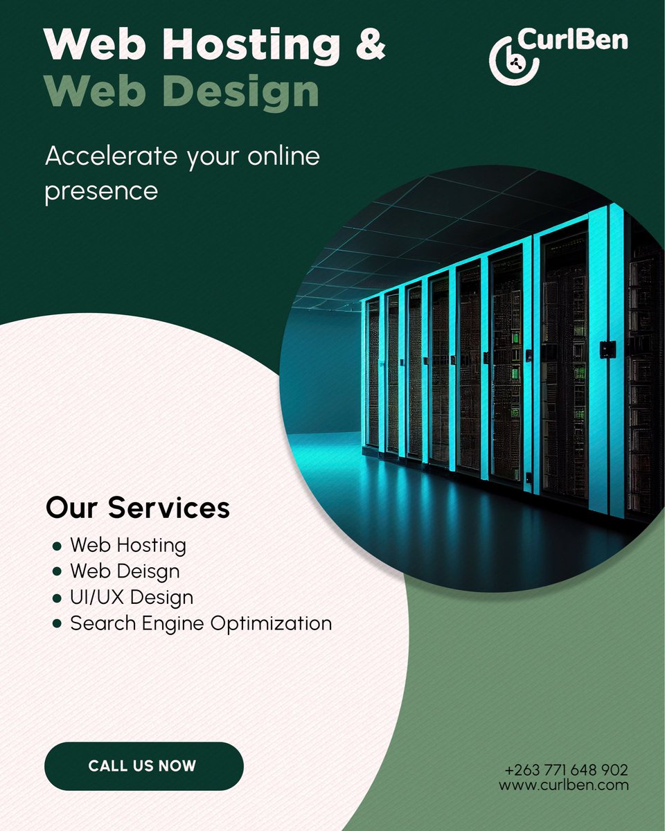 Elevate your online dominance with CurlBen's comprehensive web hosting and design solutions. Unlock unparalleled performance, seamless user experiences, and search engine optimization to propel your digital footprint. Call us now to accelerate your brand's online presence.#Tech