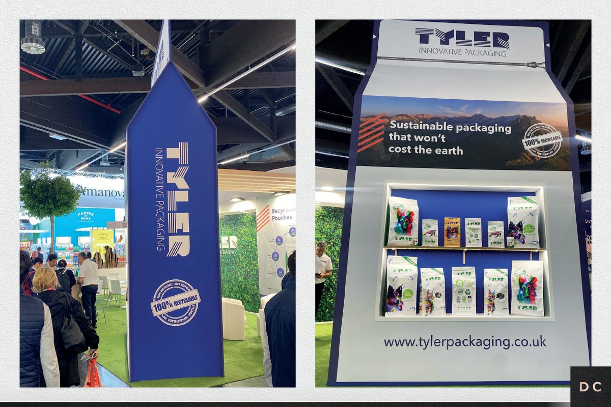 DunstarCreative's tweet image. We designed the graphics for Tyler Packaging’s Interzoo exhibition, and it’s incredibly satisfying to witness the designs spring to life. Especially impressive is the 6-meter-high pouch artwork.
#ExhibitionStand #DesignExcellence #TylerPackaging #CreativeConcepts