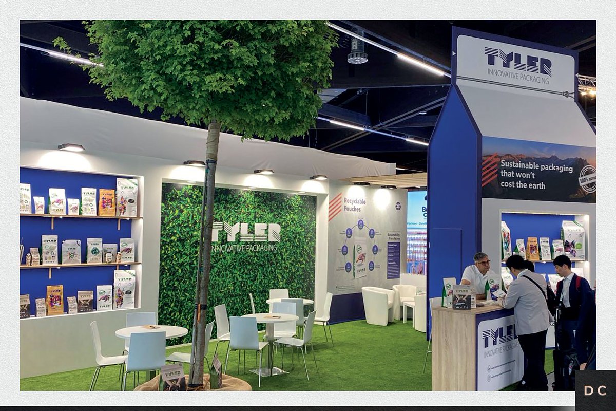 DunstarCreative's tweet image. We designed the graphics for Tyler Packaging’s Interzoo exhibition, and it’s incredibly satisfying to witness the designs spring to life. Especially impressive is the 6-meter-high pouch artwork.
#ExhibitionStand #DesignExcellence #TylerPackaging #CreativeConcepts