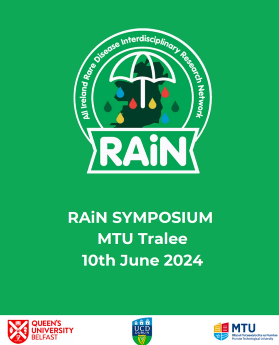 RAiNAllIreland's tweet photo. There’s is still time to register RAiN Symposium on June 10, 2024, at @MTU_ie
Discover the incredible work supporting those living with rare diseases in the South of Ireland. Register using this link
🔗 https://t.co/greepBrH6C
#RareDiseases #RAiN #MTUTralee @IrishResearch https://t.co/fK9ZXeGB43