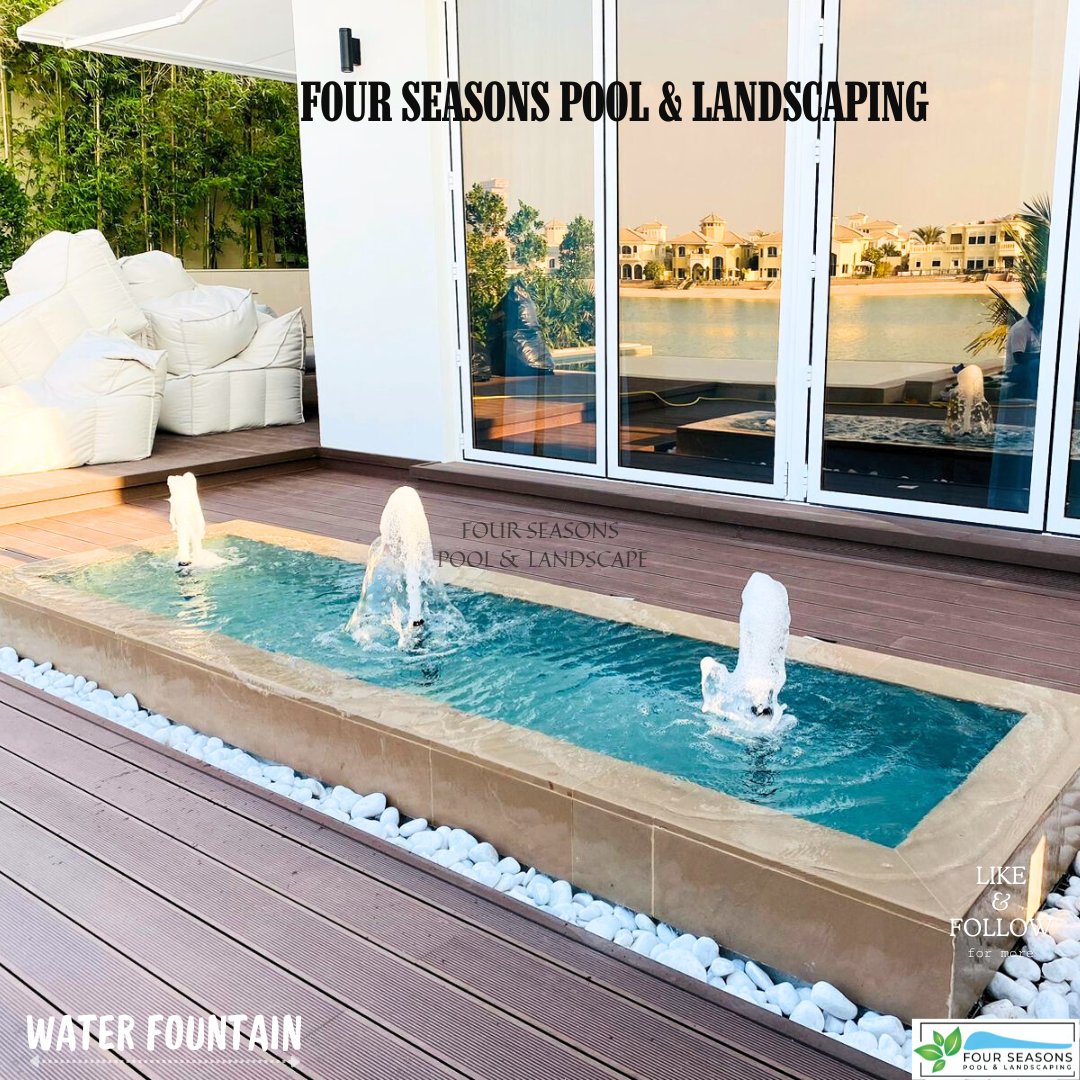 poolgardenuae's tweet photo. The water fountain is designed as a focal point, with a circular base made of polished granite or natural stone.
Focus on customer satisfaction Transform your backyard with Four Seasons Pool Landscaping. Contact us today to bring your vision to life! 00971551889009 https://t.co/xxYJpznhYO