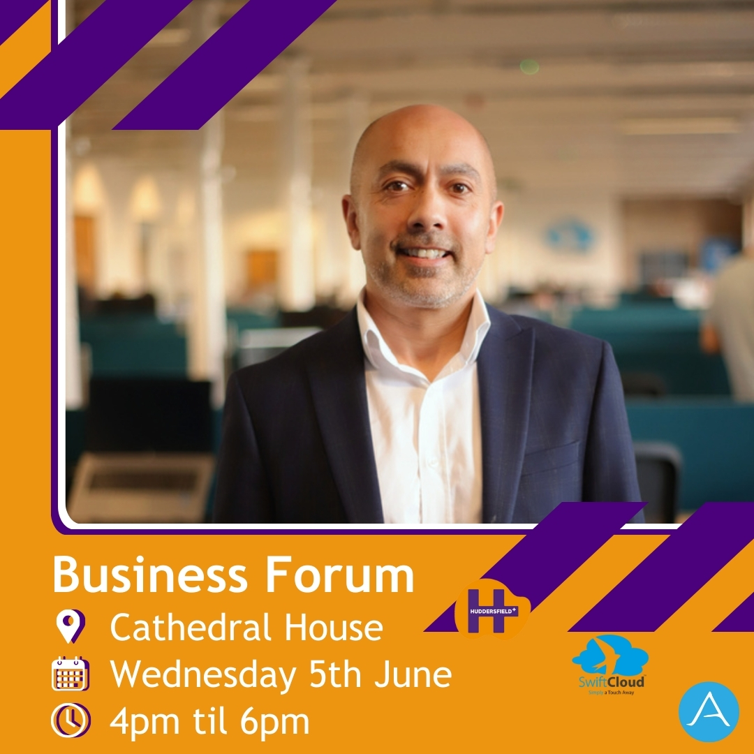 Our next Business Forum is THIS WEEK - and you don't want to miss it! 👀

With a theme of 'Digital Innovation', the forum will be sponsored by local software as a service company <a href="/adventoris/">D.J.</a>, the creator of <a href="/swiftcloud/">SwiftCloud</a>.

Sign up now: huddersfieldunlimited.co.uk/business-forum/