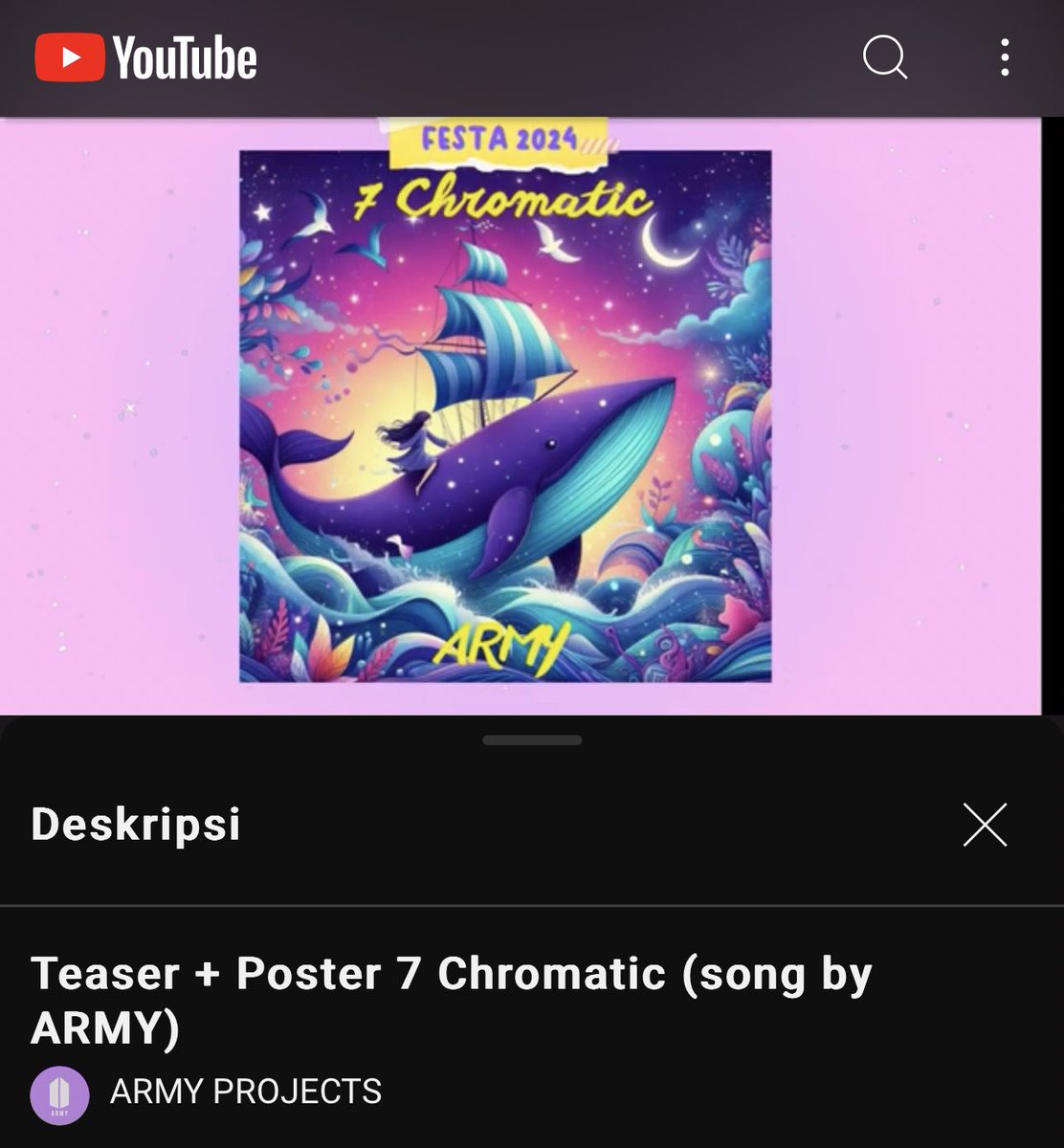 zelintasari's tweet photo. 7 Chromatic ๐จ๐ถ
A song by Indonesia ARMY to
BTS & all ARMY๐
Teaser & Poster released
https://t.co/PihJhxYI6T
ARMY....
Teaser & Poster lagunya udah rilis, jangan lupa di cek yaa @toarmyproject
#fromARMYtoARMY
#fromARMYtoBTS
#ARMYSONG2024
#FESTA2024 https://t.co/MlQyb1tgrS
