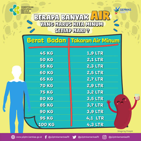Sebelum gue lanjut list ini

Inget ya tetep konsumsi minum air mineral, jangan sampai dehidrasi. Batas minimum tiap orang berbeda based on cuaca, aktivitas, dan kondisi tubuh, tapi kalo dari kemenkes ada di sini ya

Cr : siloamhospitals.com/en/informasi-s…