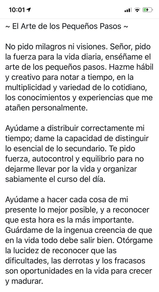 Señor: Enséñame el arte de los pequeños pasos.

#AntoinedeSaintExupéry