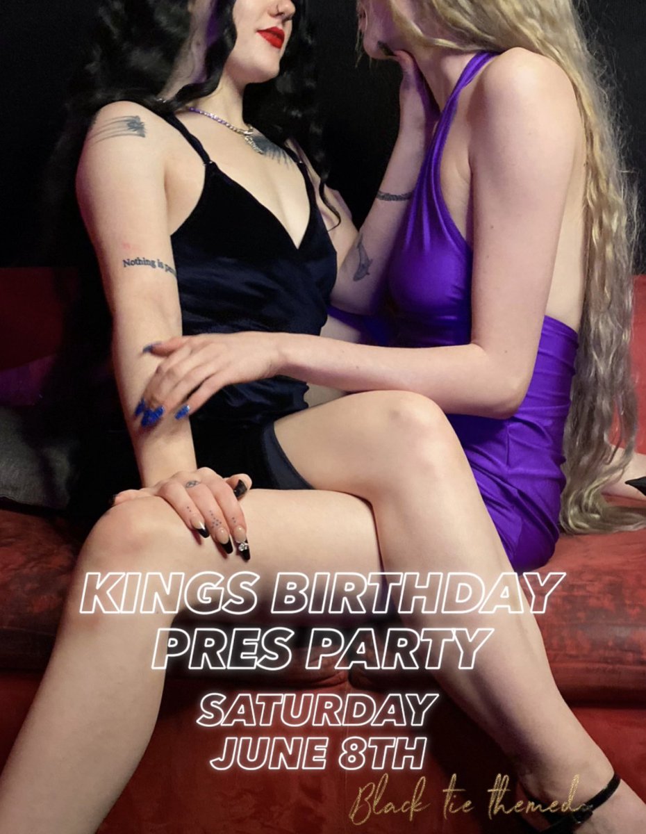 Maxines_Melb's tweet photo. KINGS BIRTHDAY PRES! Come start the celebration of the King (and the long weekend) with us on Saturday!! Black tie themed, girls will be dressed to the NINES! Come enjoy a fancy treat x https://t.co/mO3aM0XjdO