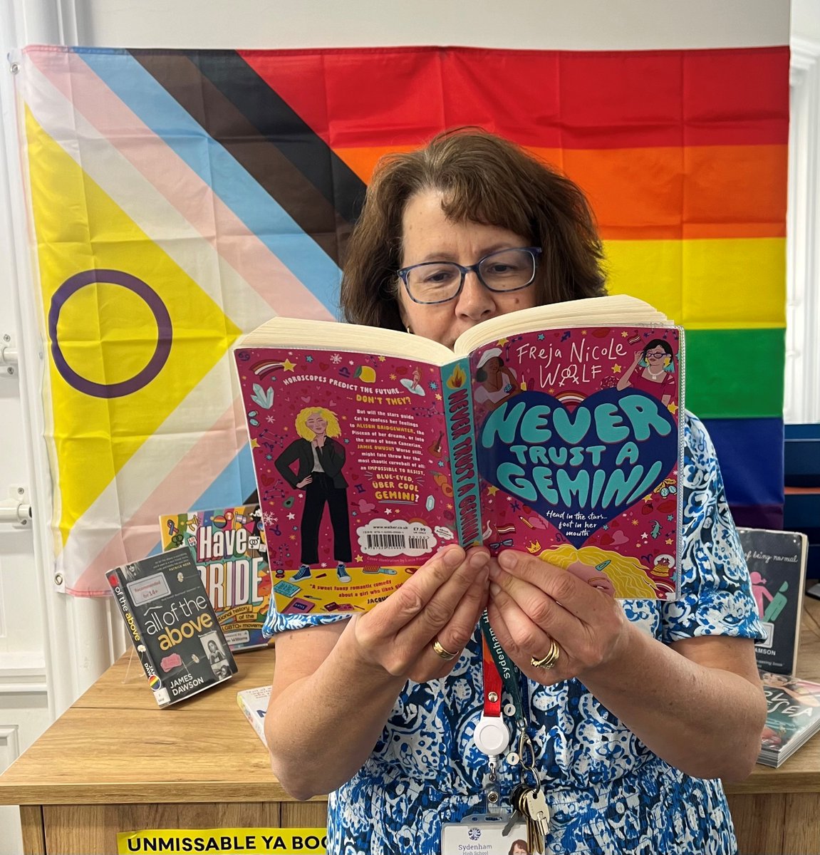 Sydenham High School GDST Library #fearnothing (@sydhighlibrary) on Twitter photo Our Librarian is reading "Never Trust a Gemini" by <a href="/freyanw/">Freya Newton</a> published by <a href="/WalkerBooksUK/">Walker Books</a> - a laugh-out-loud story of gay friendships, crushes and love. Next up: what will <a href="/BeauLibrary/">Beaumont Library</a> <a href="/rgsglibrary/">The Mallison Library</a> <a href="/DuffieldLibrary/">KEGSDuffieldLibrary</a> be reading tomorrow? #ReadWithPride Our Librarian is reading "Never Trust a Gemini" by <a href="/freyanw/">Freya Newton</a> published by <a href="/WalkerBooksUK/">Walker Books</a> - a laugh-out-loud story of gay friendships, crushes and love. Next up: what will <a href="/BeauLibrary/">Beaumont Library</a> <a href="/rgsglibrary/">The Mallison Library</a> <a href="/DuffieldLibrary/">KEGSDuffieldLibrary</a> be reading tomorrow? #ReadWithPride