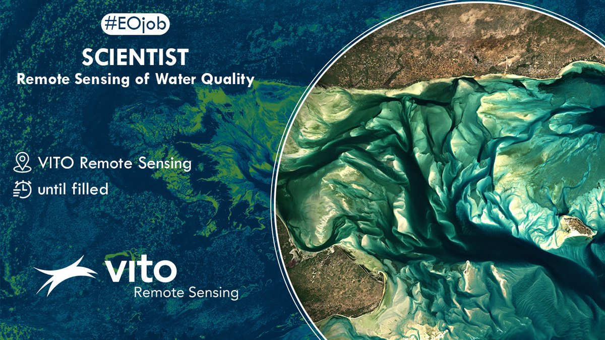 Excited to share a job opening from <a href="/VITO_RS_/">VITO Remote Sensing</a>! They're seeking a #RemoteSensing Scientist specializing in water quality monitoring. If you're experienced in aquatic remote sensing and data science, consider joining their team. #EarthObservation #EOjob

➡️eo.belspo.be/en/agenda/scie…