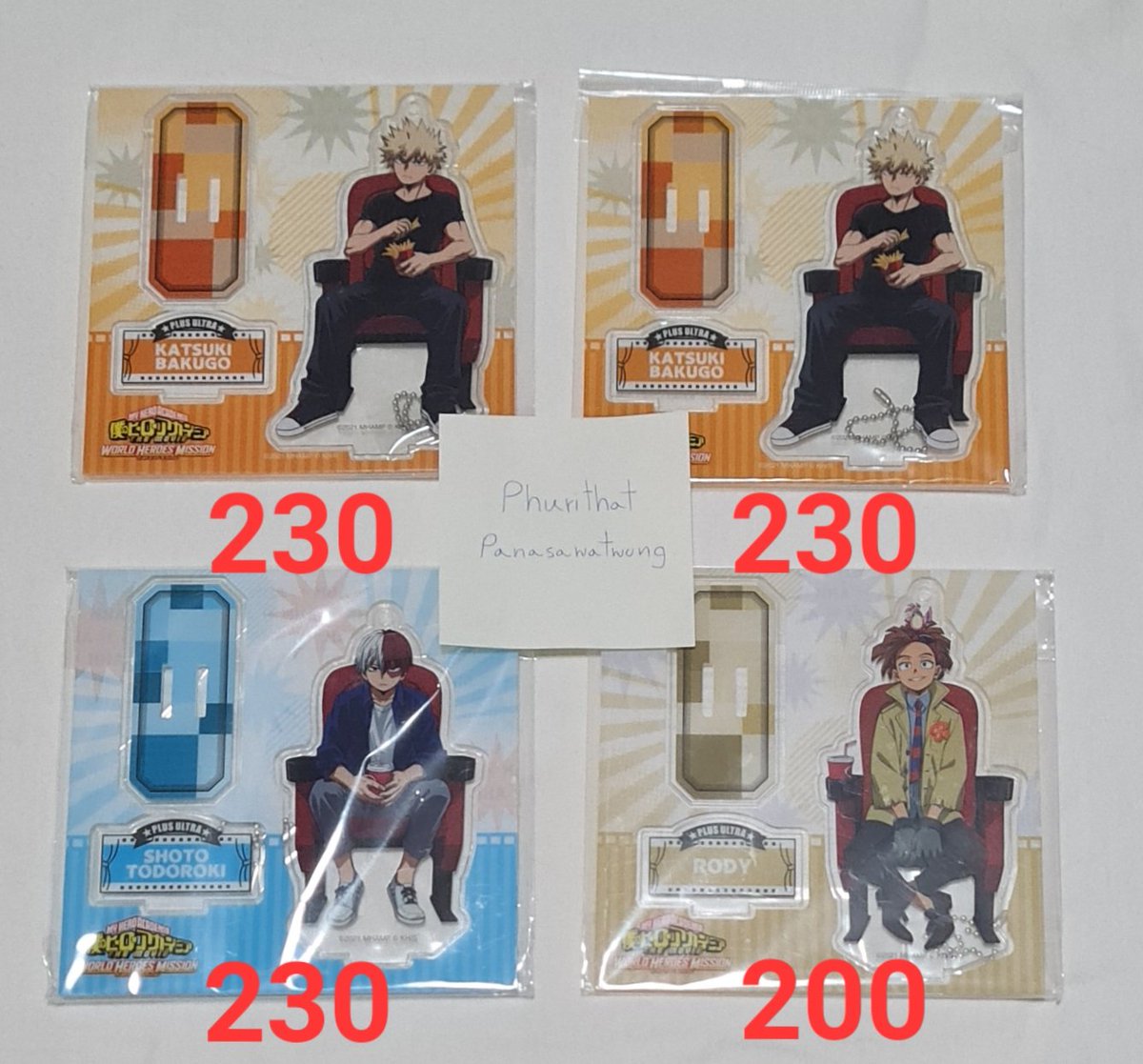 Saing_Haru's tweet photo. สแตนอะคริลิคของแท้มือหนึ่ง ราคาอยู่ในรูปนะครับ
มีค่าส่ง ลทบ. 35-40฿ ครับ
#ตลาดนัดยูเอ #ตลาดนัดMHA #ตลาดนัดมายฮีโร่ #ตลาดนัดอนิเมะ #ตลาดนัดอนิเมะรวมด้อม
สนใจของเรื่องอื่นๆลองดูที่ #HaruStore ได้นะครับ https://t.co/1YQlHVObuP