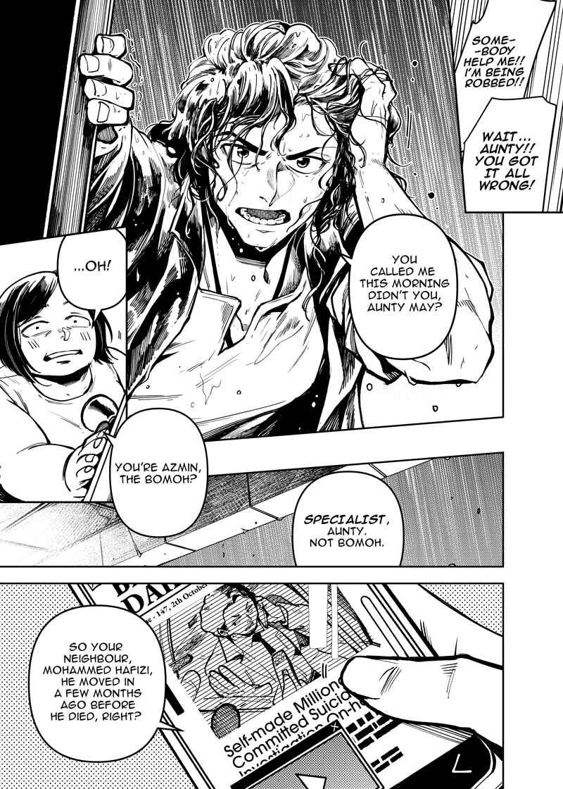 "Keramat" - A Supernatural Shounen (One-shot)
A black magic clean up specialist takes on a haunting case that turns into something unexpected, as the entity is not what it seems to be. (1/5)

CAFKL2024 is coming soon, so POs will be open for this will be open tonight!