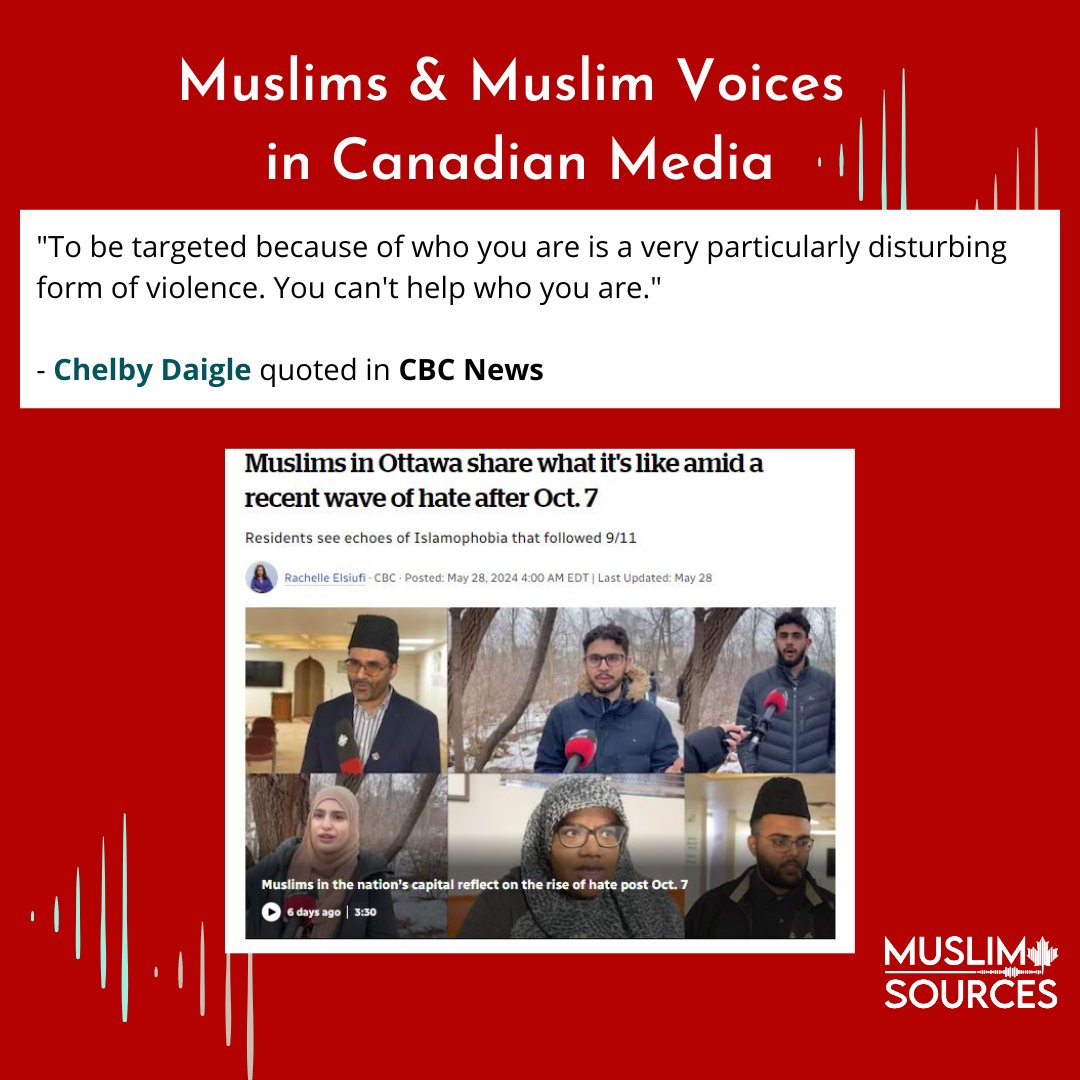 MuslimSources's tweet image. Our highlights of Muslims and Muslim voices in Canadian media this past week:  #amplifyingMuslimvoices