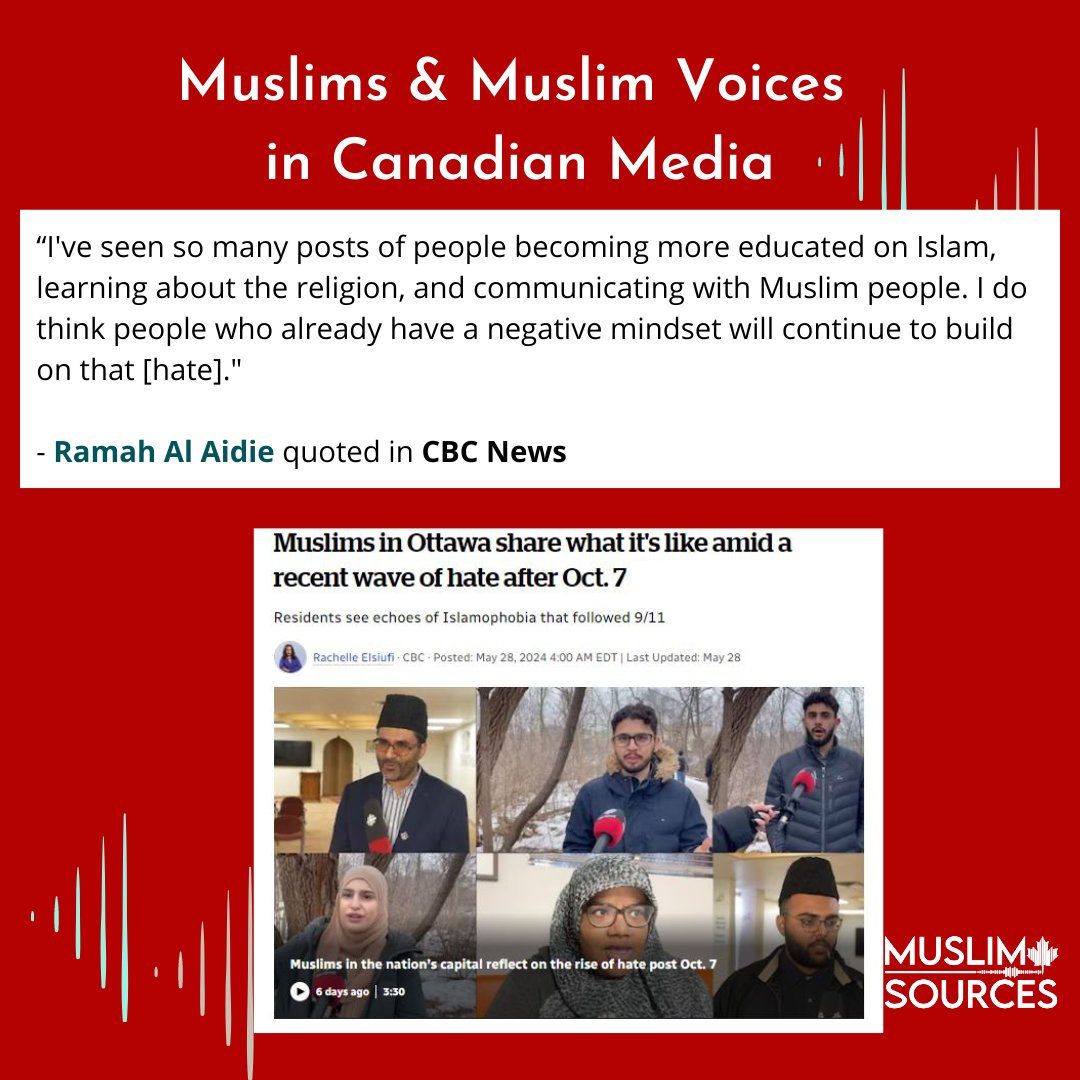 MuslimSources's tweet image. Our highlights of Muslims and Muslim voices in Canadian media this past week:  #amplifyingMuslimvoices