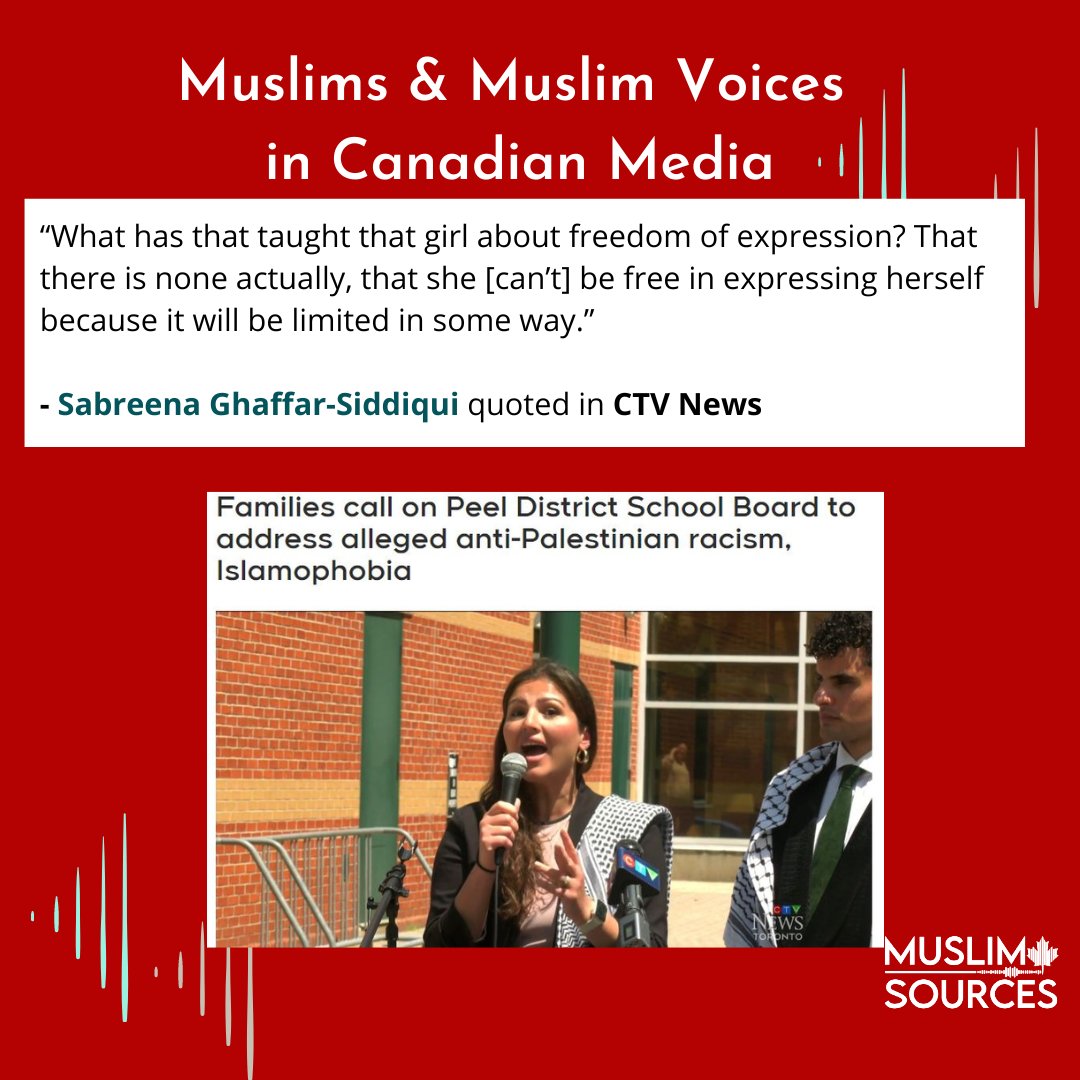 MuslimSources's tweet image. Our highlights of Muslims and Muslim voices in Canadian media this past week:  #amplifyingMuslimvoices