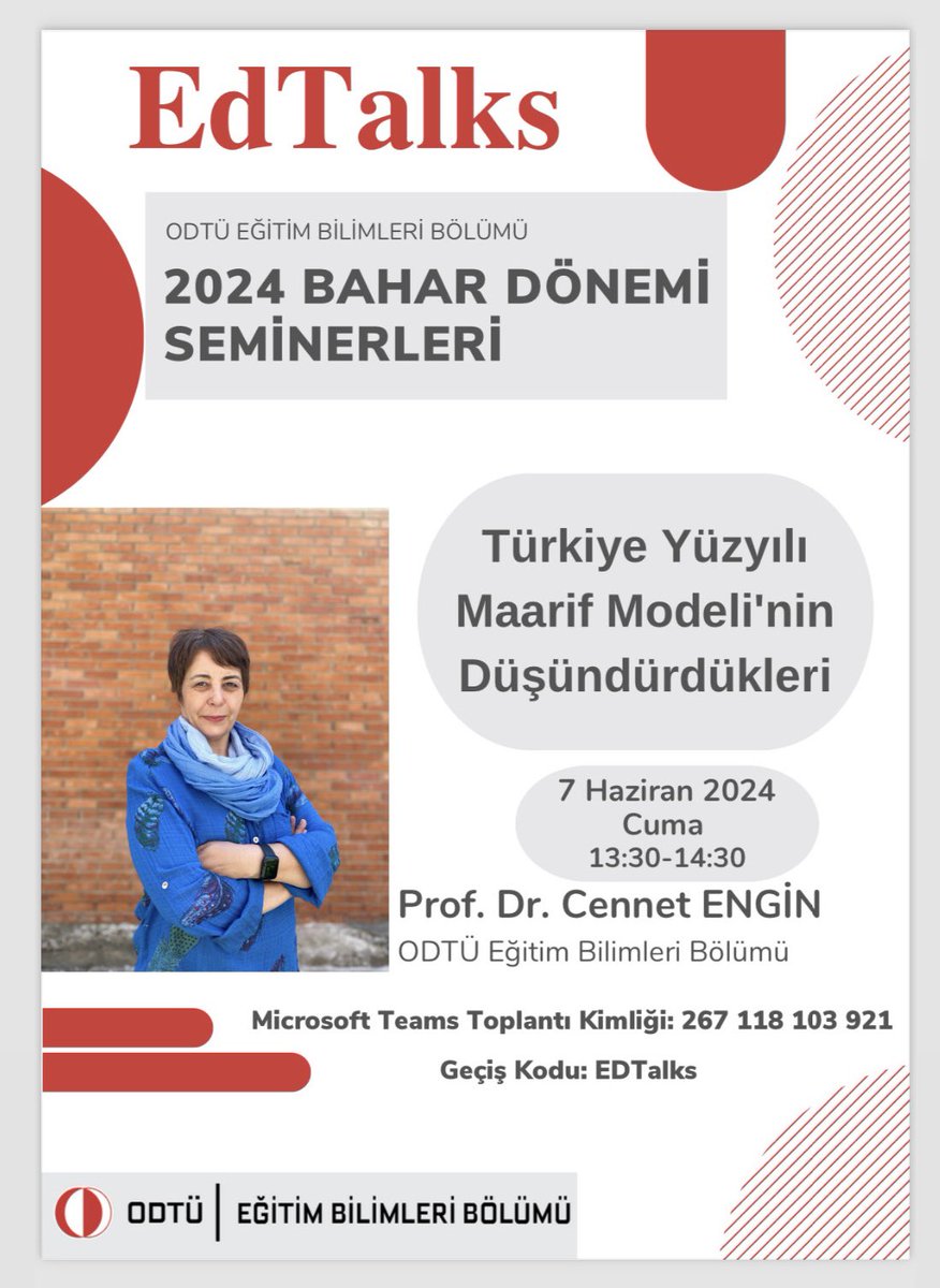 ODTÜ Eğitim Bilimleri Bölümü tweet media