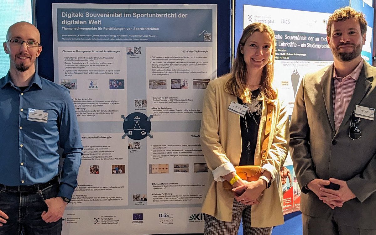 InterDidaktik's tweet photo. Mit zwei Vorträgen und einem Poster haben Prof. Dr. Ingo Wagner, Carolin Knoke und Pierre Meinokat die interdisziplinäre Didaktik der MINT-Fächer und des Sports auf der 37. Jahrestagung der #dvs-Sektion Sportpädagogik in Essen vertreten. https://t.co/GAZ7xGGY6R