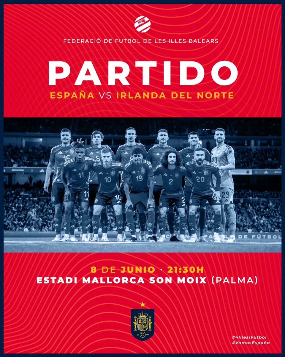 El Estadio 𝐌𝐚𝐥𝐥𝐨𝐫𝐜𝐚 Son Moix acogerá un partido muy especial este sábado. La @SEFutbol disputará su último amistoso antes de la @EURO2024.