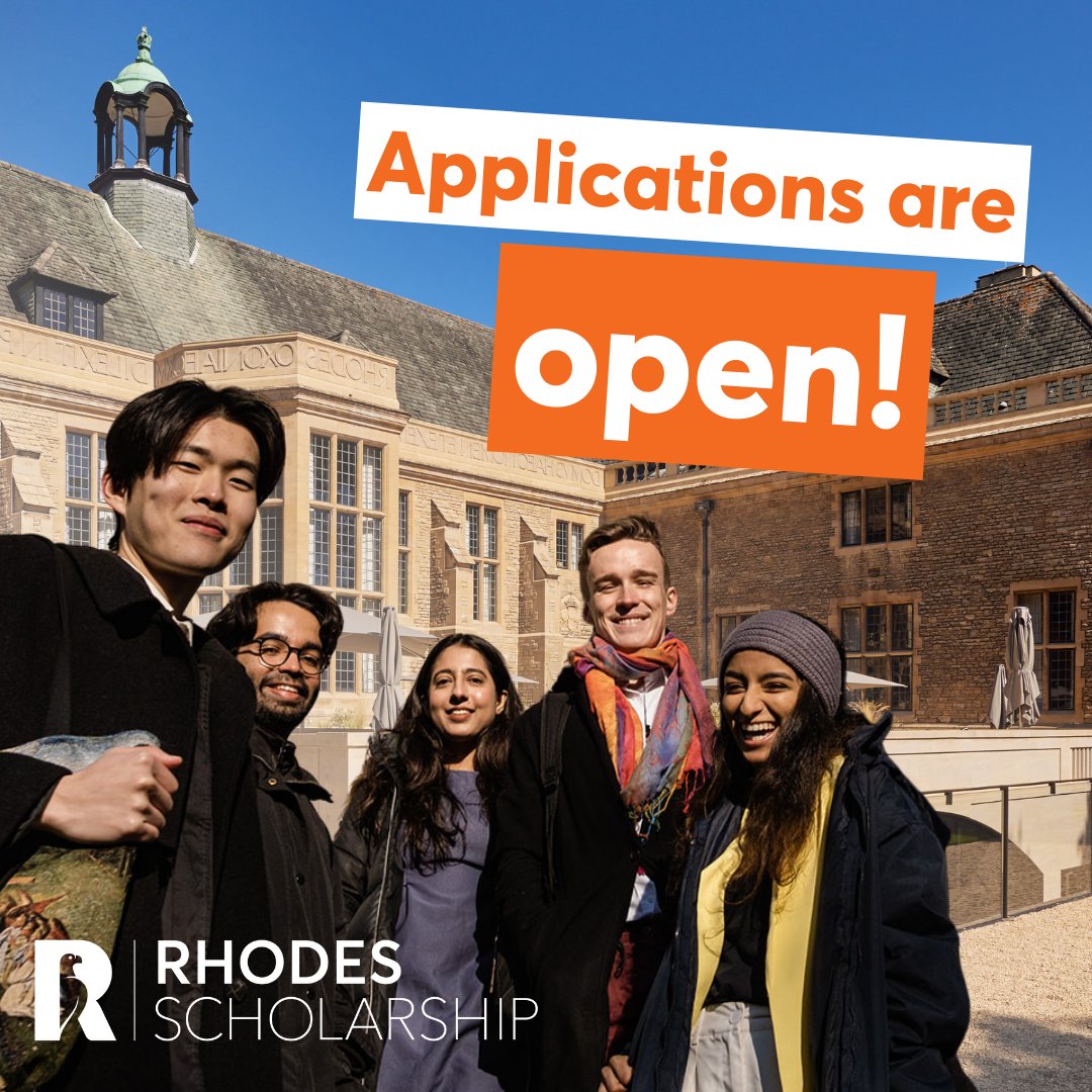 Rhodes Trust (@rhodes_trust) on Twitter photo š 2025 applications are open! š
The #RhodesScholarship provides a life-changing postgrad experience at <a href="/UniofOxford/">University of Oxford</a>.
ā Fully-funded study
ā Diverse global community of #RhodesScholars
ā Lifelong friendships & connections
PLEASE SHARE AND APPLY!
rhodeshouse.ox.ac.uk/apply š 2025 applications are open! š
The #RhodesScholarship provides a life-changing postgrad experience at <a href="/UniofOxford/">University of Oxford</a>.
ā Fully-funded study
ā Diverse global community of #RhodesScholars
ā Lifelong friendships & connections
PLEASE SHARE AND APPLY!
rhodeshouse.ox.ac.uk/apply