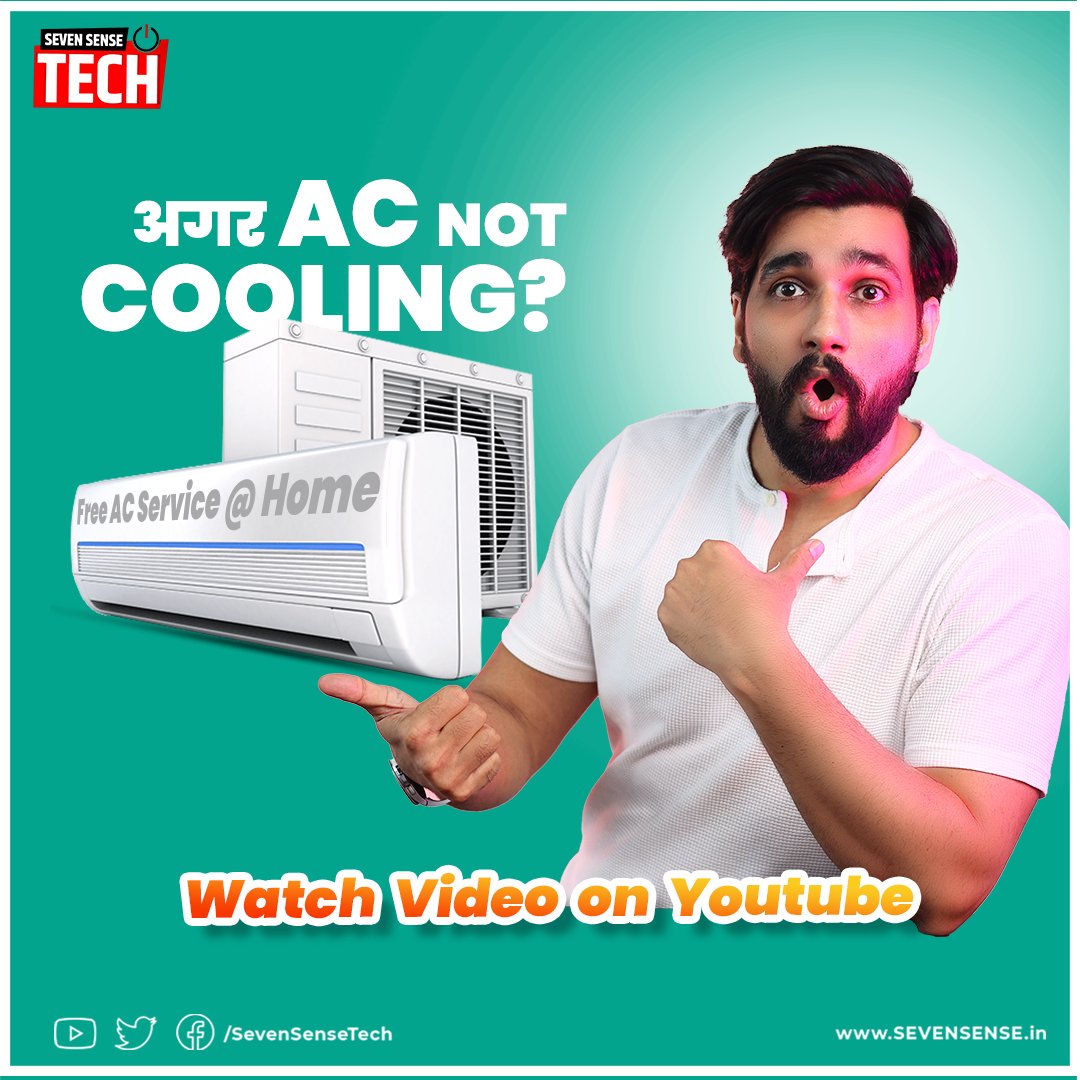 SevenSenseTech's tweet image. AC Not Cooling? Free AC Service At Home AC | Hindi youtu.be/n-FFgw6b0W0  #AC #SmartAC #SevenSenseTech #ACTips #Service