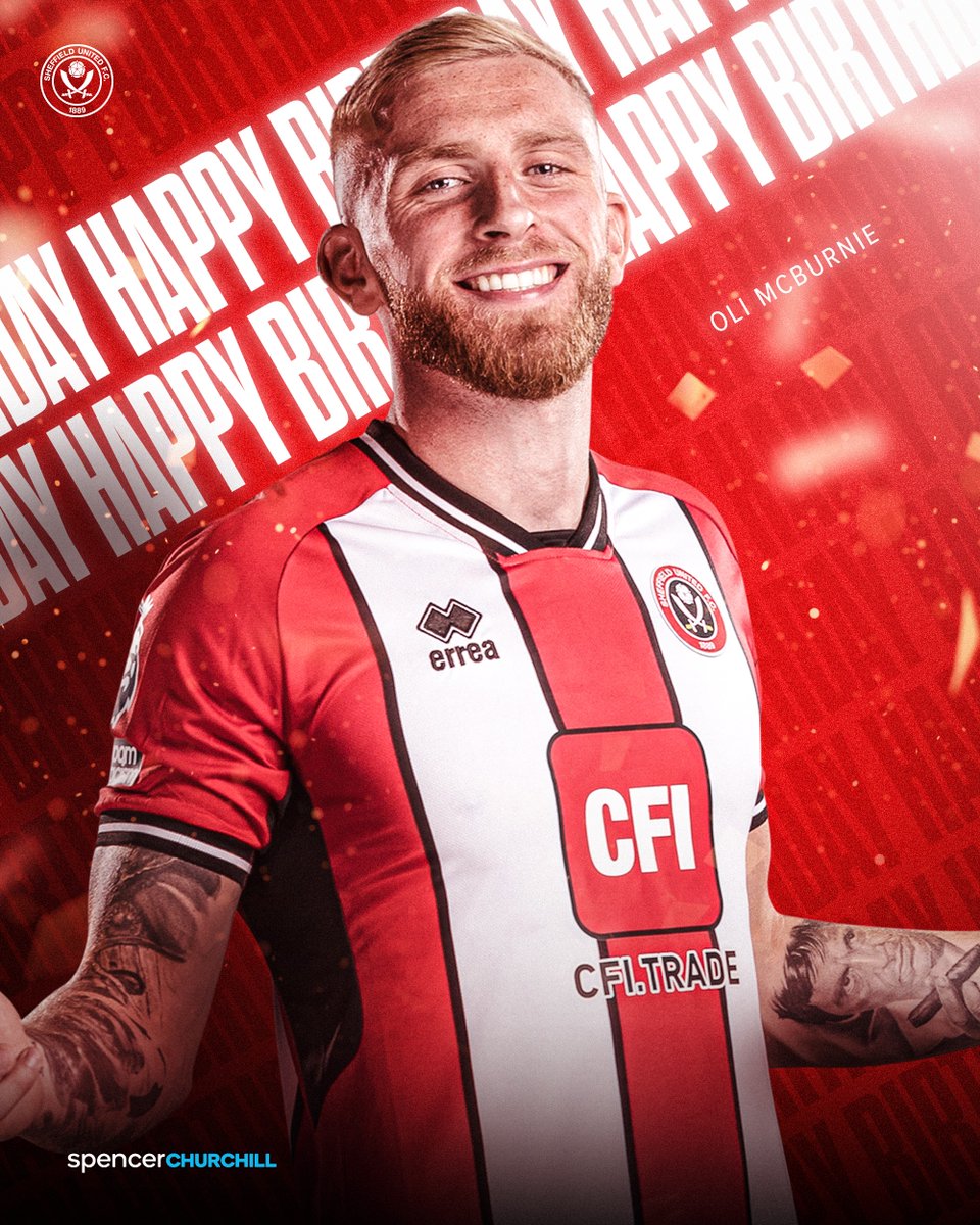 SheffieldUnited's tweet photo. Wishing you a very happy birthday, @oli_mcburnie 🥳 https://t.co/ZynoJYD1b9