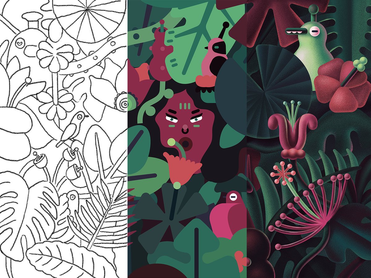 Work creation process 🌿 

#illustration #digitalillustration #digital #digitalart #workinprogress